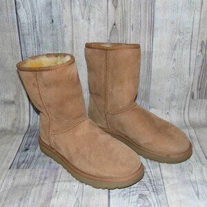 UGG Classic Short II Chestnut Suede/Sheepskin Boots Womens Size 8